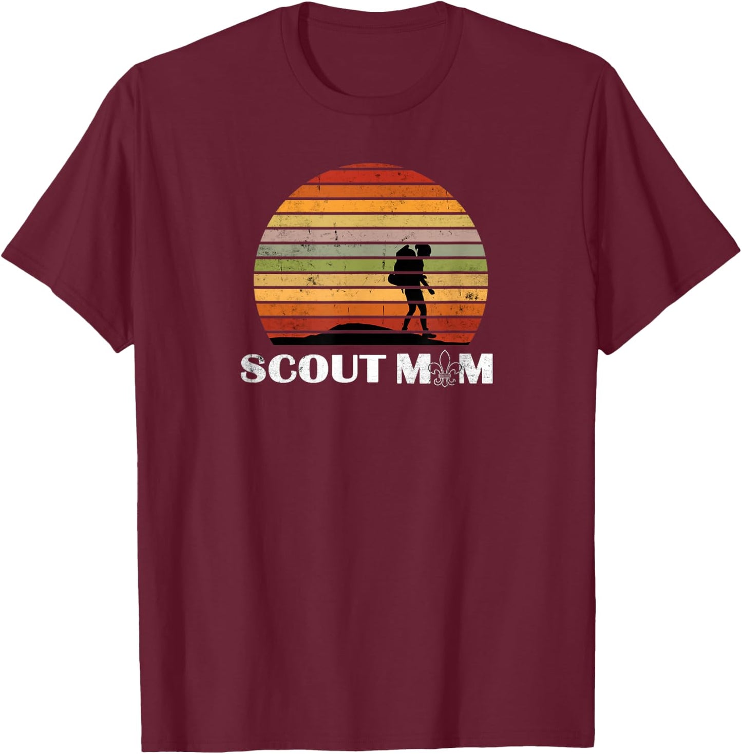 Vintage Scout Leader Scout Mom T-Shirt - T-Shirt | Maroon