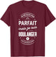 Baker Man Gift Bakery Bakery Humor , Black, S T-Shirt - T-Shirt | Maroon