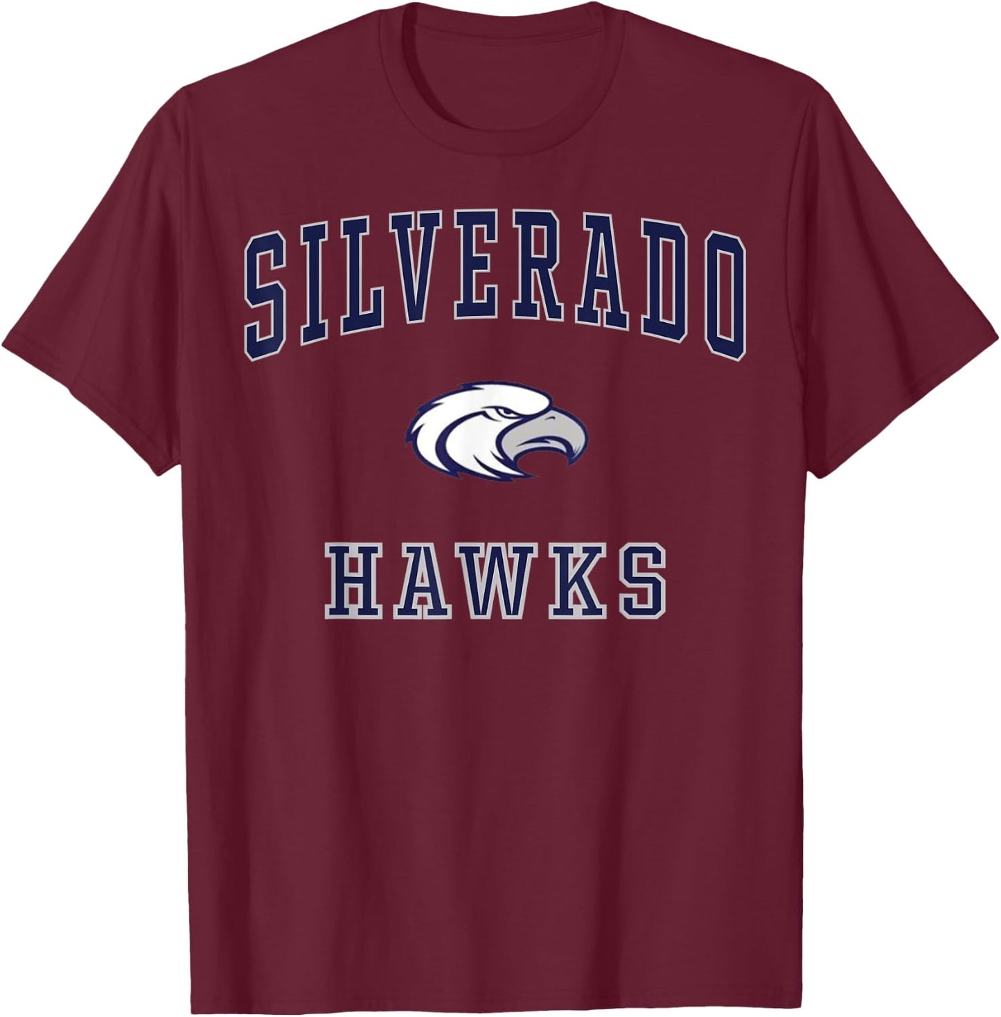 Silverado High School Hawks C1 T-Shirt - T-Shirt | Maroon