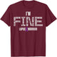 I'm Fine Lupus Warrior T-Shirt - T-Shirt | Maroon
