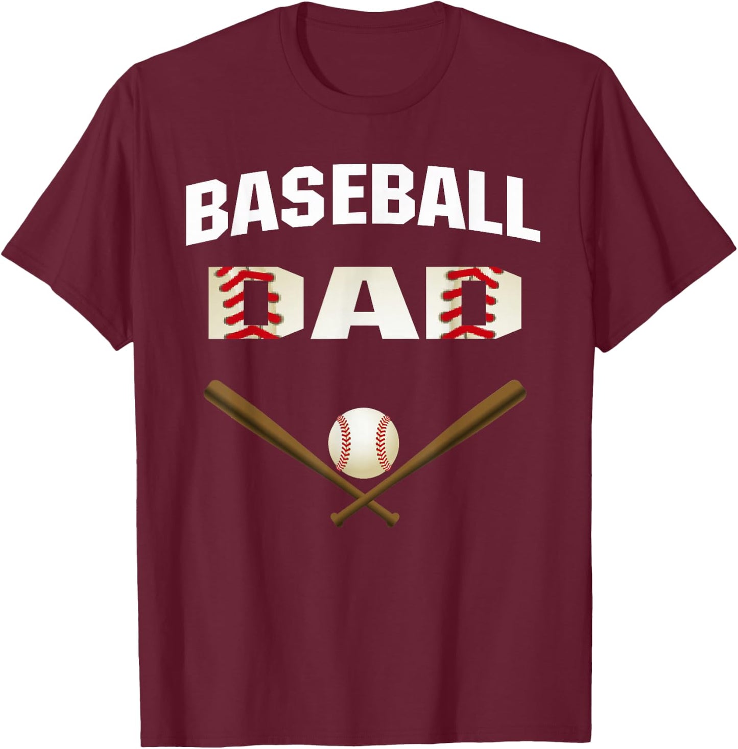 Baseball Dad shirt - Best Gift for fathers T-Shirt - T-Shirt | Maroon
