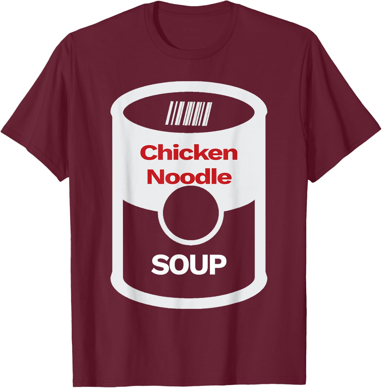 Halloween Funny Kids Adult Chicken Noodle Soup Costume Party T-Shirt - T-Shirt | Maroon