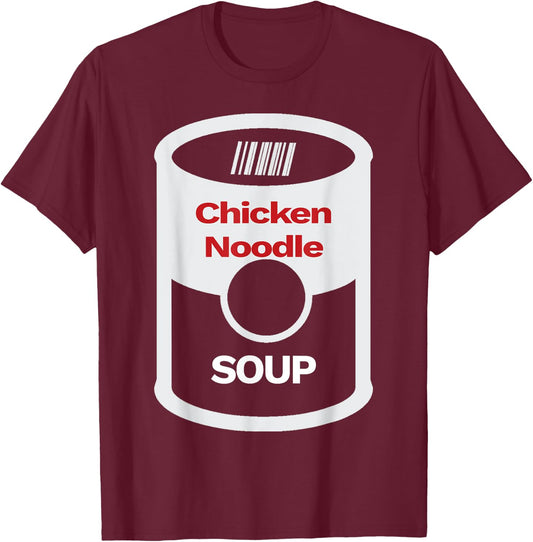 Halloween Funny Kids Adult Chicken Noodle Soup Costume Party T-Shirt - T-Shirt | Maroon
