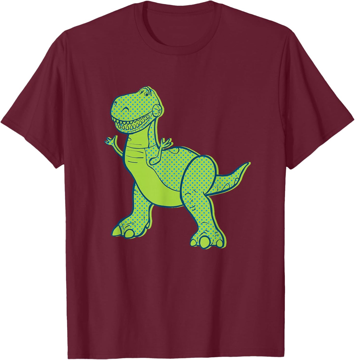 Disney Pixar Toy Story 4 Rex Halftone T-Shirt - T-Shirt | Maroon