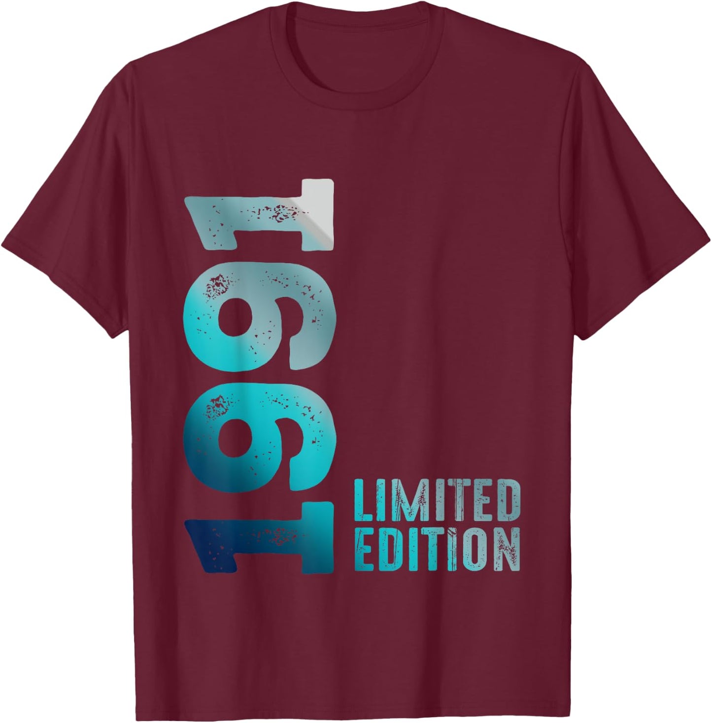 1991 Birth Vintage Since 1991 Retro 1991 Limited Edition T-Shirt - T-Shirt | Maroon