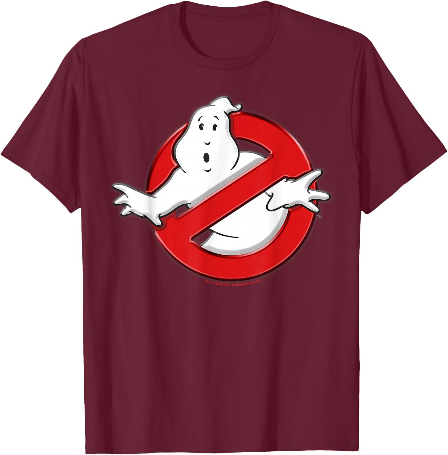 Ghostbusters Classic Movie Logo Poster T-Shirt - T-Shirt | Maroon