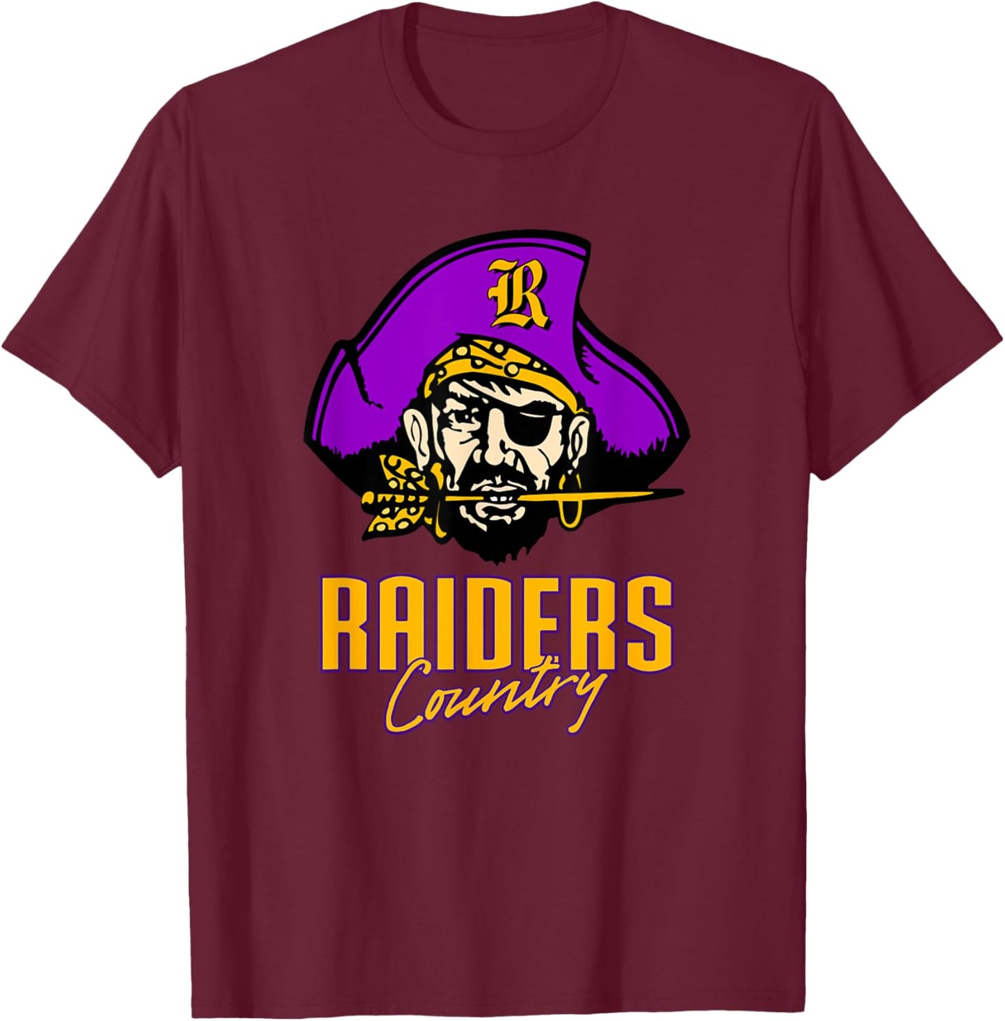 Reynoldsburg Raiders Logo Country HS T-Shirt - T-Shirt | Maroon