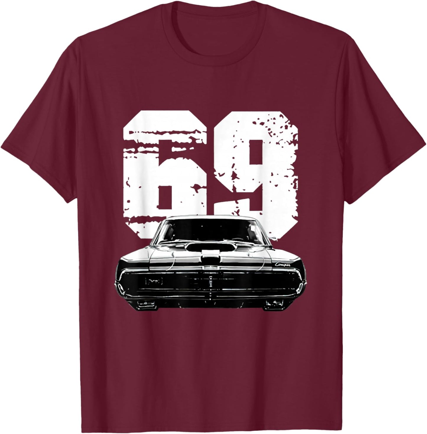 1969 69 Mercury classic Cougar Vinatge cars T-Shirt - T-Shirt | Maroon