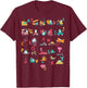 Ambulance Excavator Helicopter Truck Vehicles ABC Toddler T-Shirt - T-Shirt | Maroon