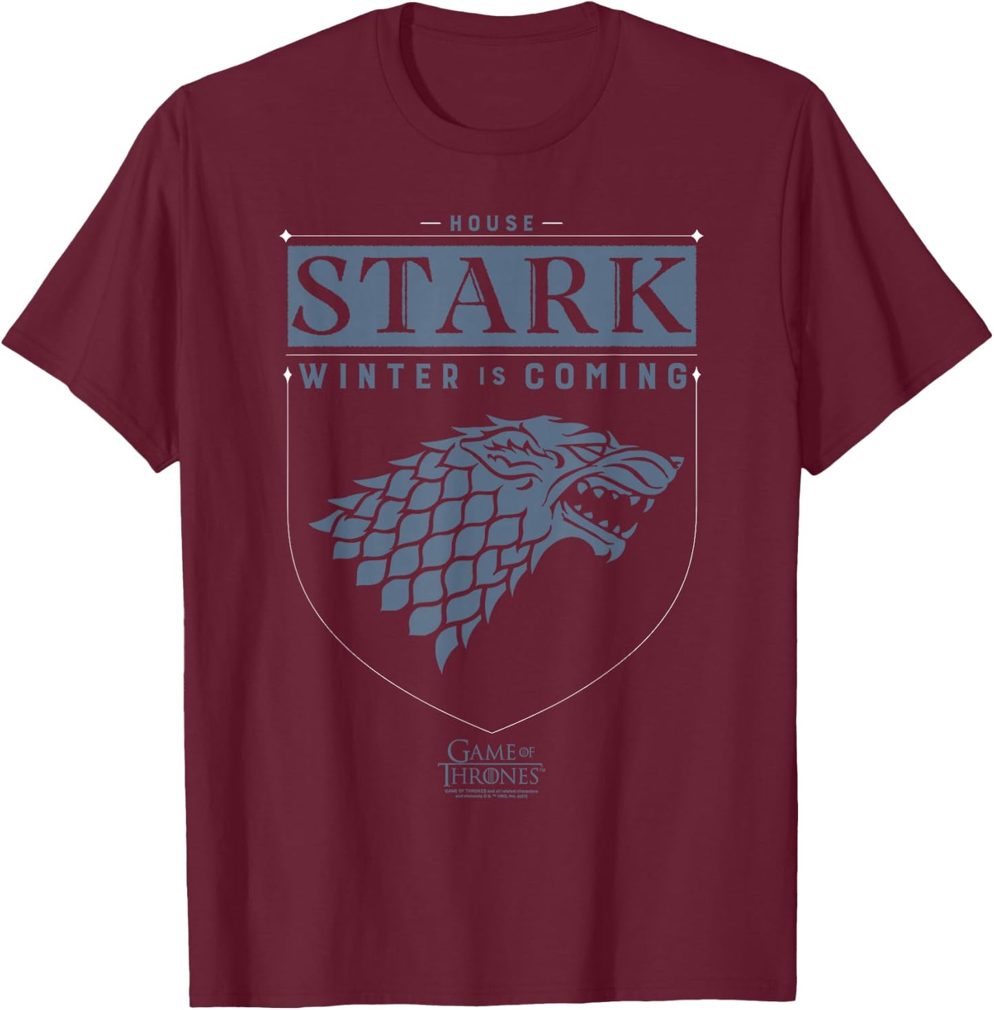 Game of Thrones House Stark Sigil T-Shirt - T-Shirt | Maroon