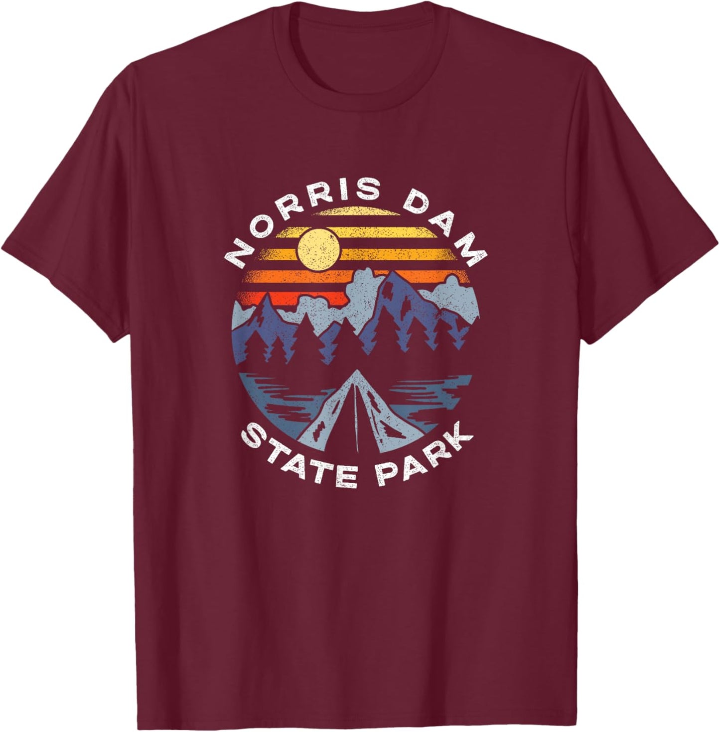 Norris Dam State Park Tennessee Mountains Vacation Souvenir T-Shirt - T-Shirt | Maroon