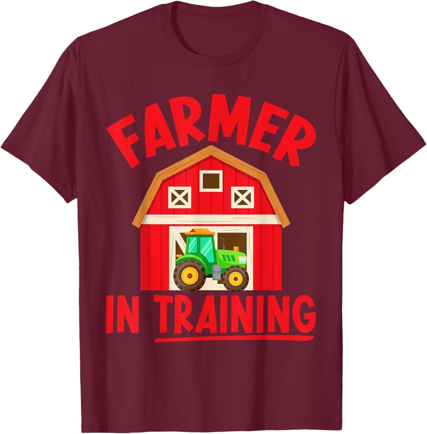 Farm Lifestyle Farming Toddler Farmer In Training T-Shirt - T-Shirt | Maroon