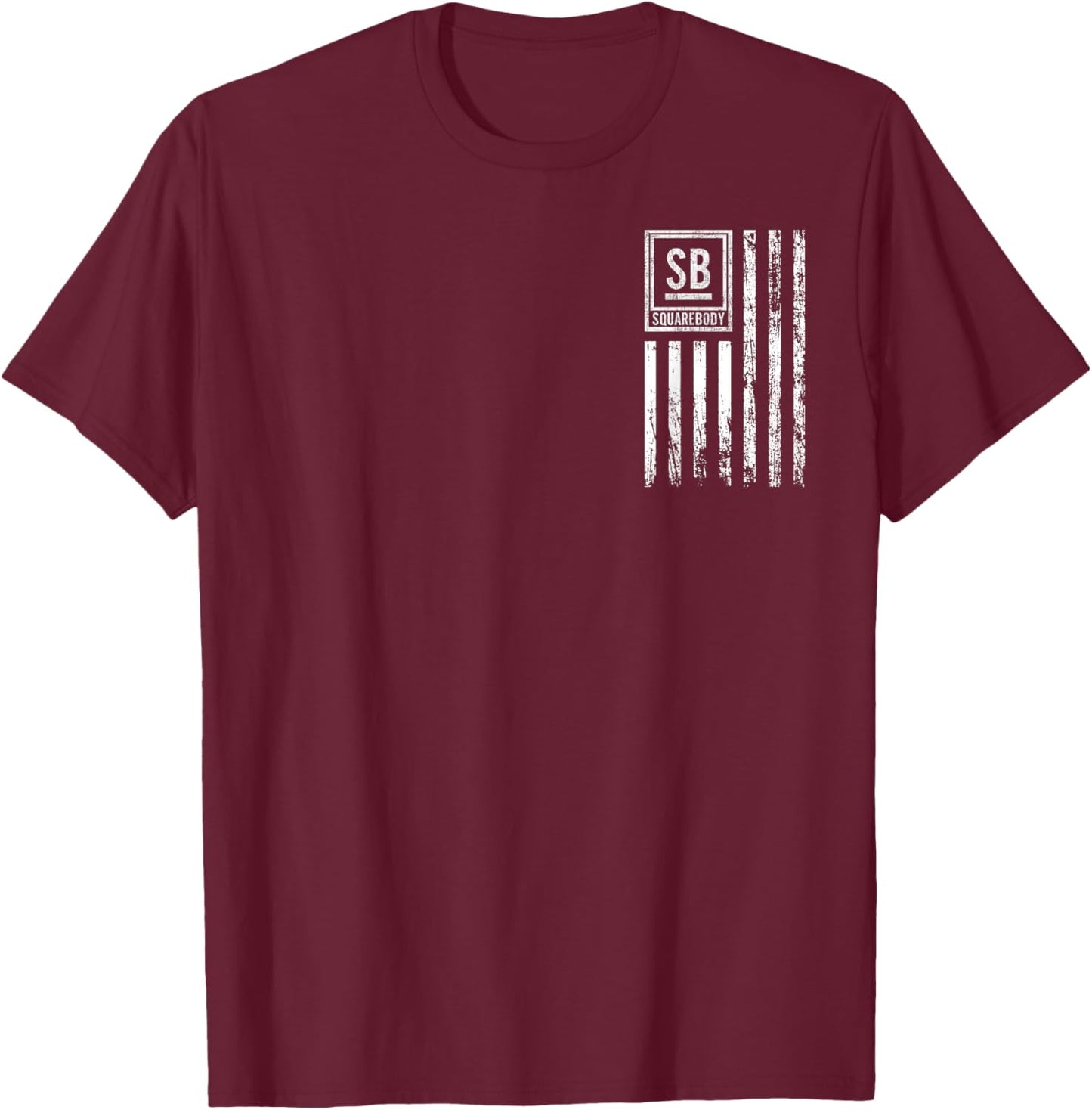 Squarebody Truck C10 Classic USA Flag Squarebody Nation T-Shirt - T-Shirt | Maroon