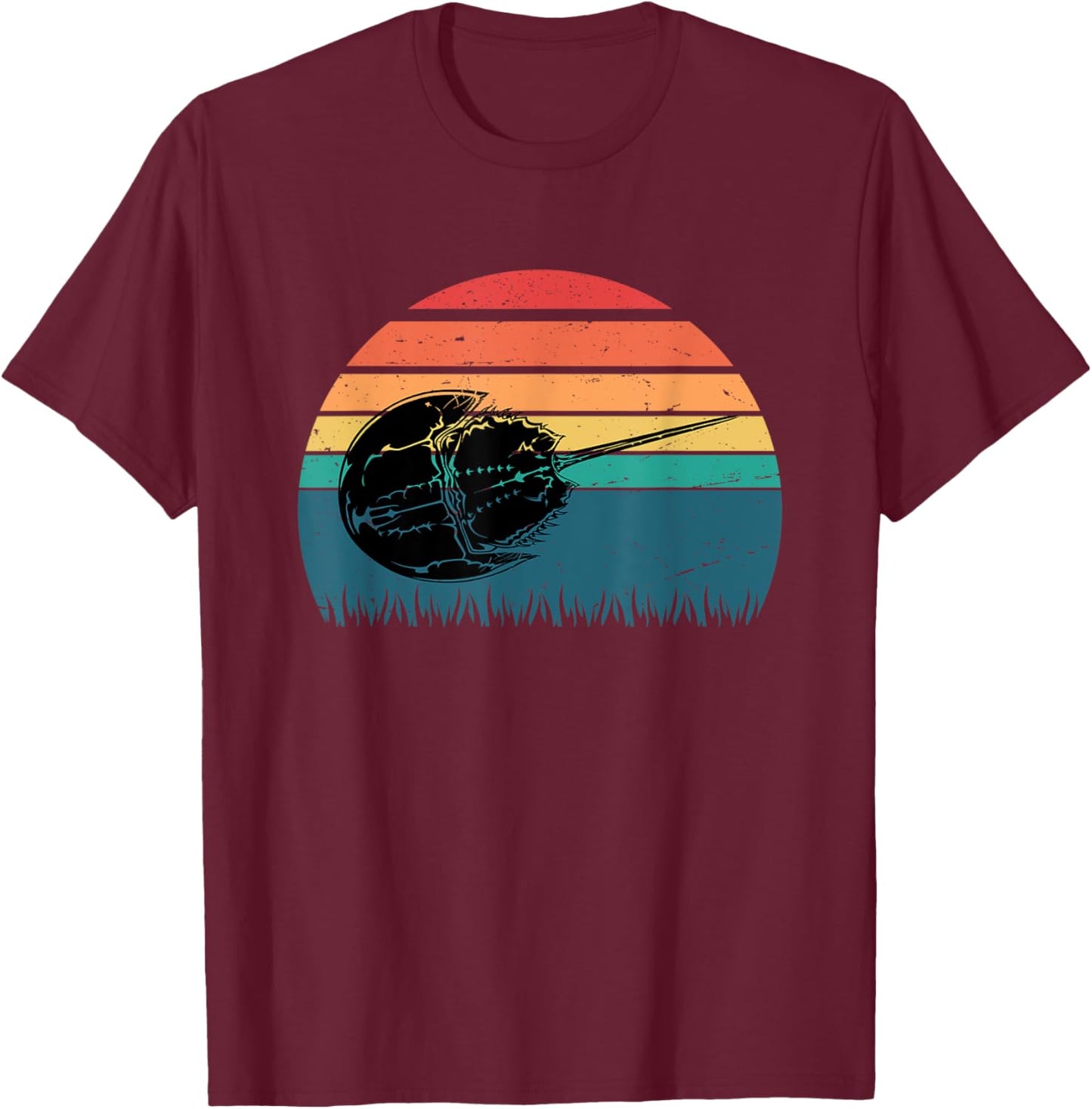 Vintage Horseshoe Crab For Biologist T-Shirt - T-Shirt | Maroon