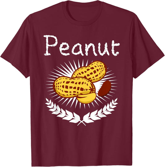 Peanut Graphic gift, Nut design, Peanut design T-Shirt - T-Shirt | Maroon