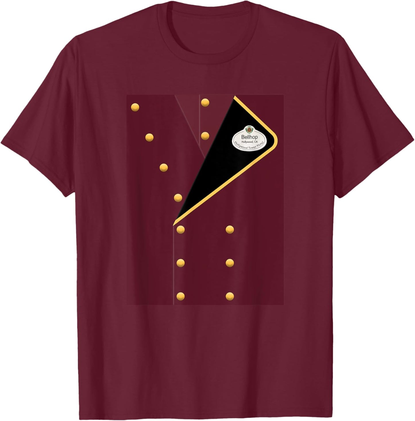 Bellhop Coat Easy Costume T-Shirt - T-Shirt | Maroon