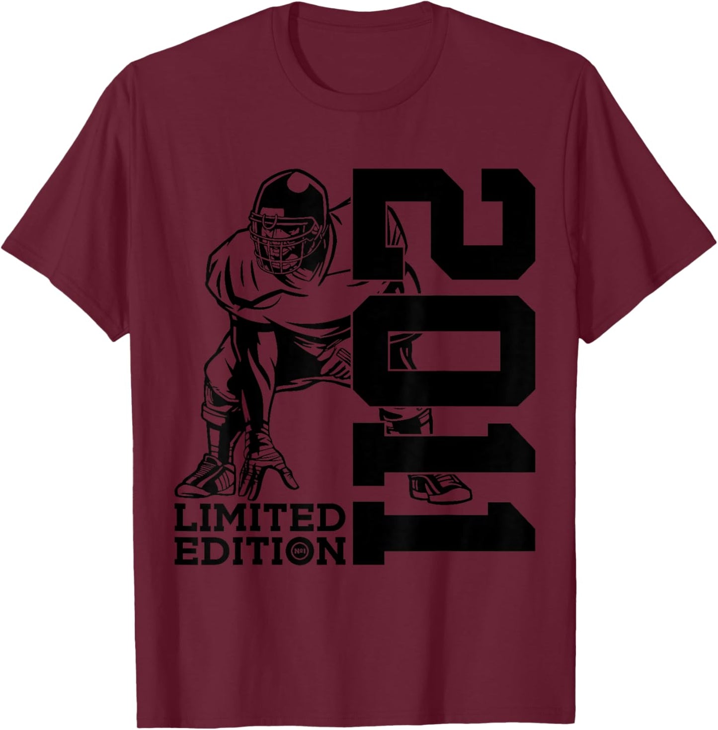 15th BIRTHDAY FOOTBALL LIMITED EDITION 2011 T-Shirt - T-Shirt | Maroon