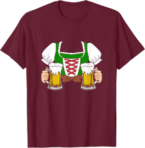 Drindl Costume German Bavarian Oktoberfest Festival Women T-Shirt - T-Shirt | Maroon