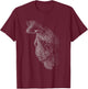 gorilla face scribble art head for lover Silverback animals T-Shirt - T-Shirt | Maroon