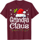 Grandpa Claus Shirt Christmas Lights Pajama Family Matching T-Shirt - T-Shirt | Maroon