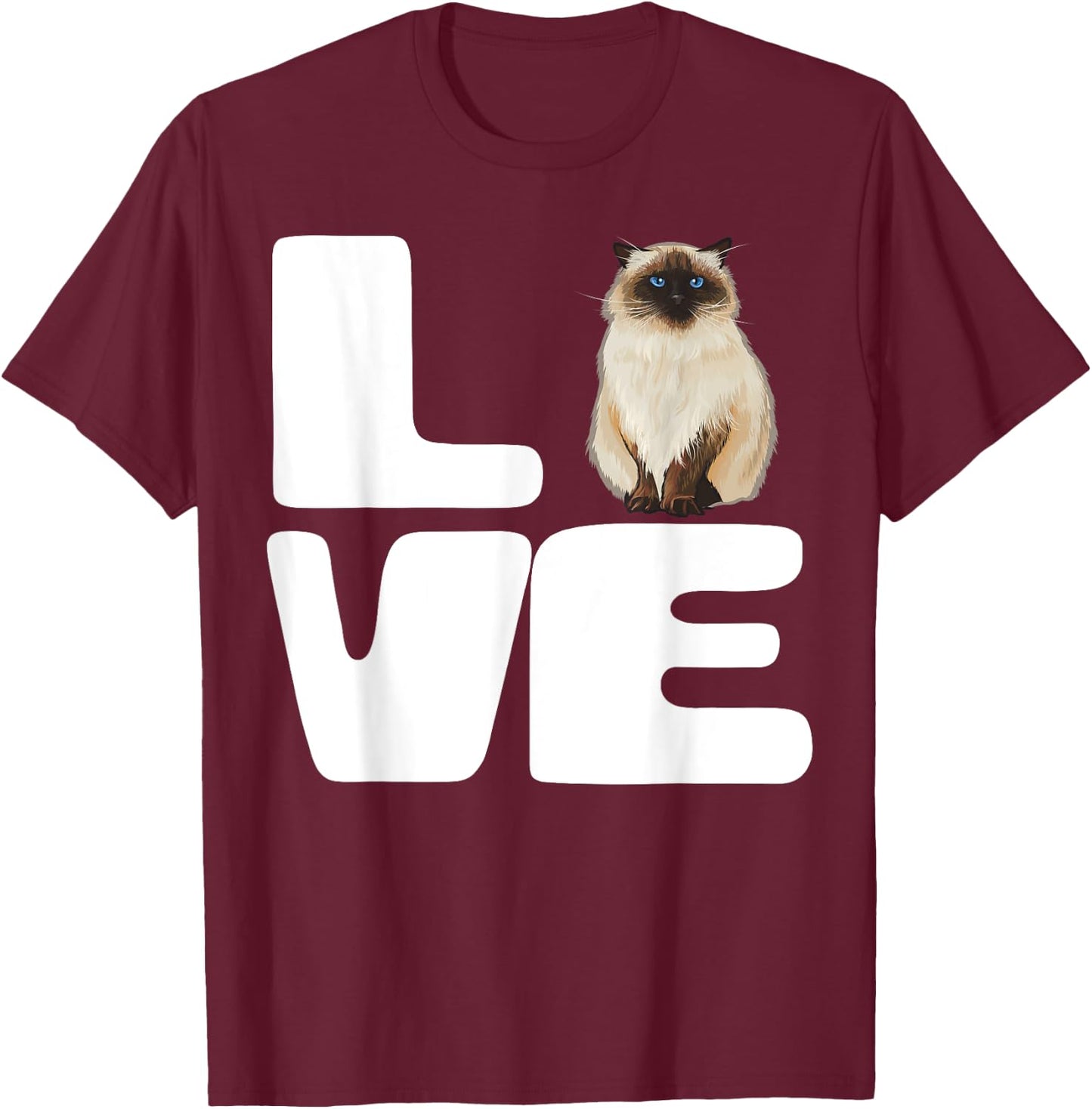 I Love My Himalayan Cat Lover Gift Men Women T-Shirt - T-Shirt | Maroon