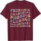 Phonemic Awareness Phonics Fluency Vocabulary Comprehension T-Shirt - T-Shirt | Maroon