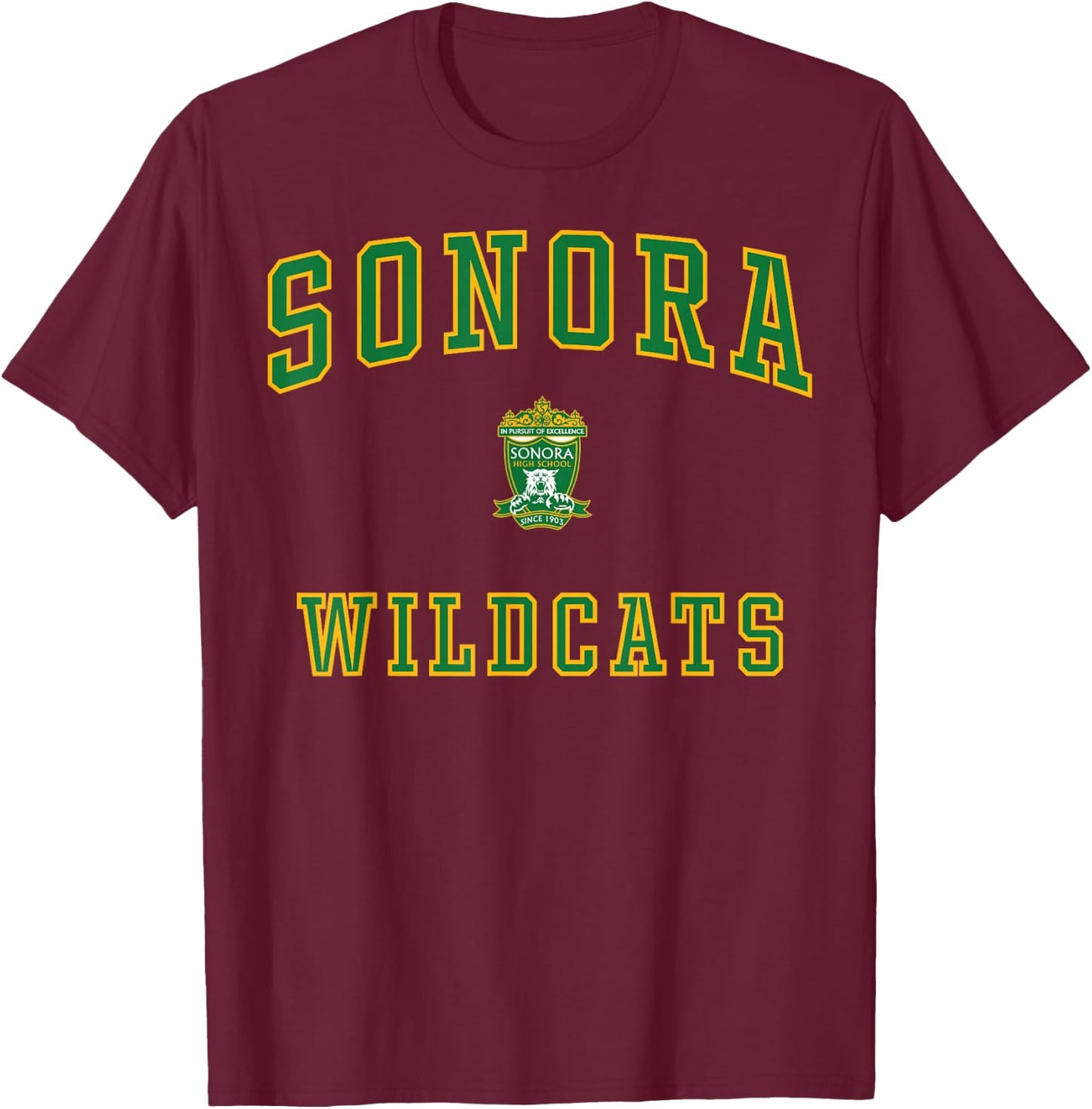 Sonora High School Wildcats C1 T-Shirt - T-Shirt | Maroon