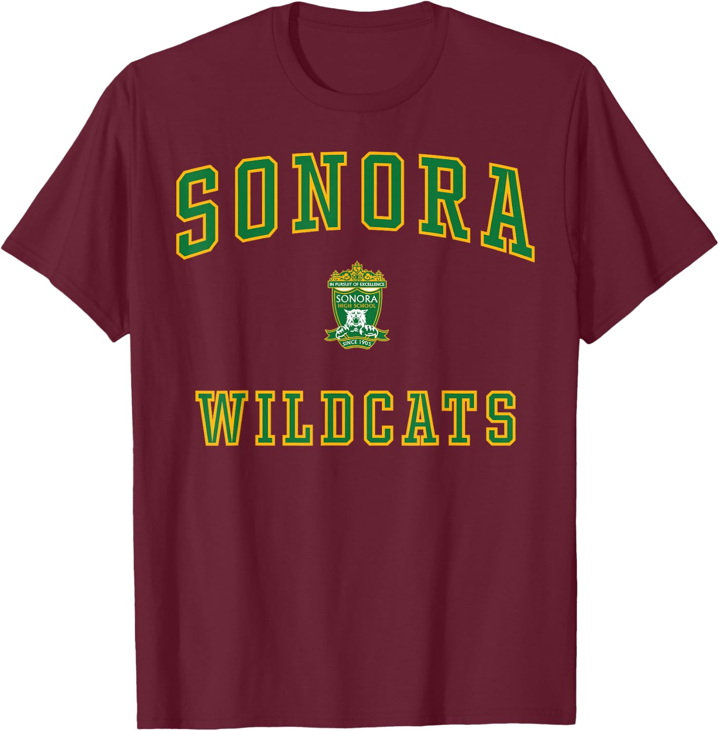 Sonora High School Wildcats C1 T-Shirt - T-Shirt | Maroon