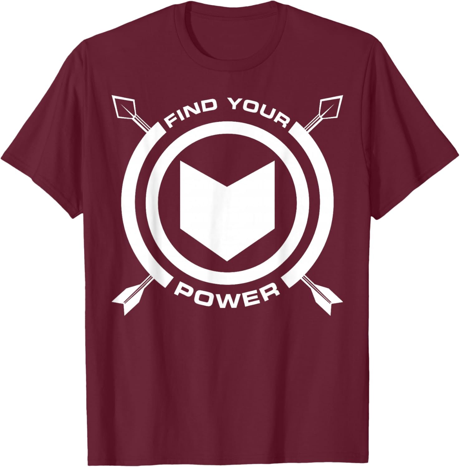 Marvel Hawkeye Find Your Power Simple Logo T-Shirt - T-Shirt | Maroon