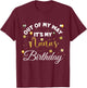 birthday grandma kids, out of my way it's my Nana's birthday T-Shirt - T-Shirt | Maroon