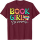 Groovy Book Girl Summer Books Reading Bookish Beach Women T-Shirt - T-Shirt | Maroon