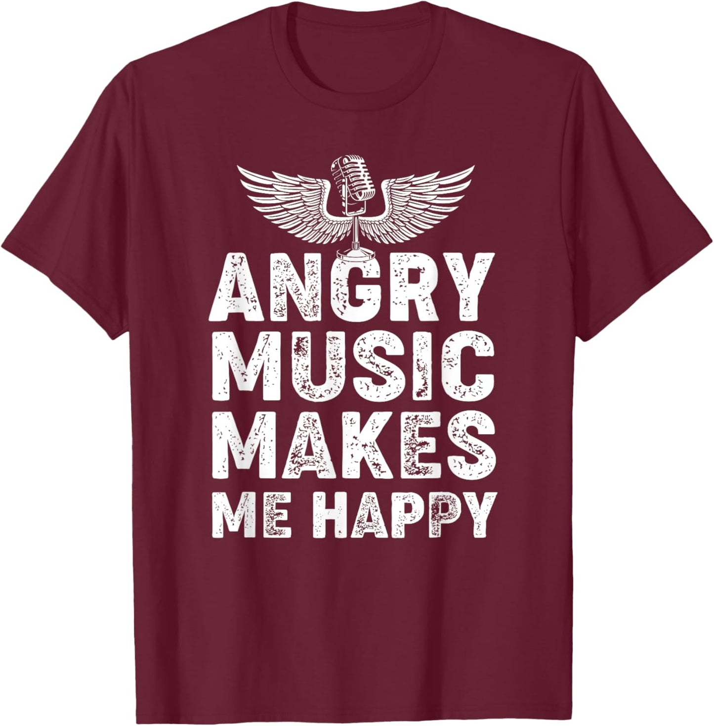 Heavy-Metal Festival Death-Metal Band Angry Music T-Shirt - T-Shirt | Maroon