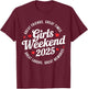 Girls Trip 2025 Weekend Vacation Matching T-Shirt - T-Shirt | Maroon