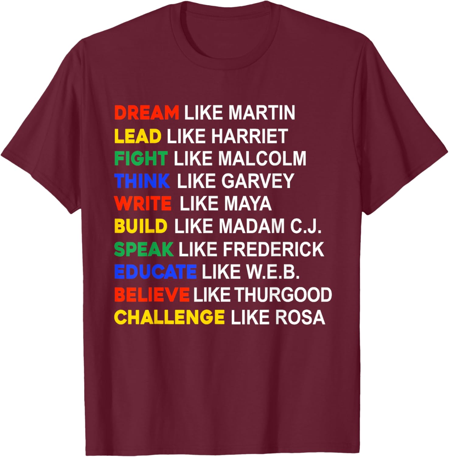 Black History Month African American Country Celebration T-Shirt - T-Shirt | Maroon