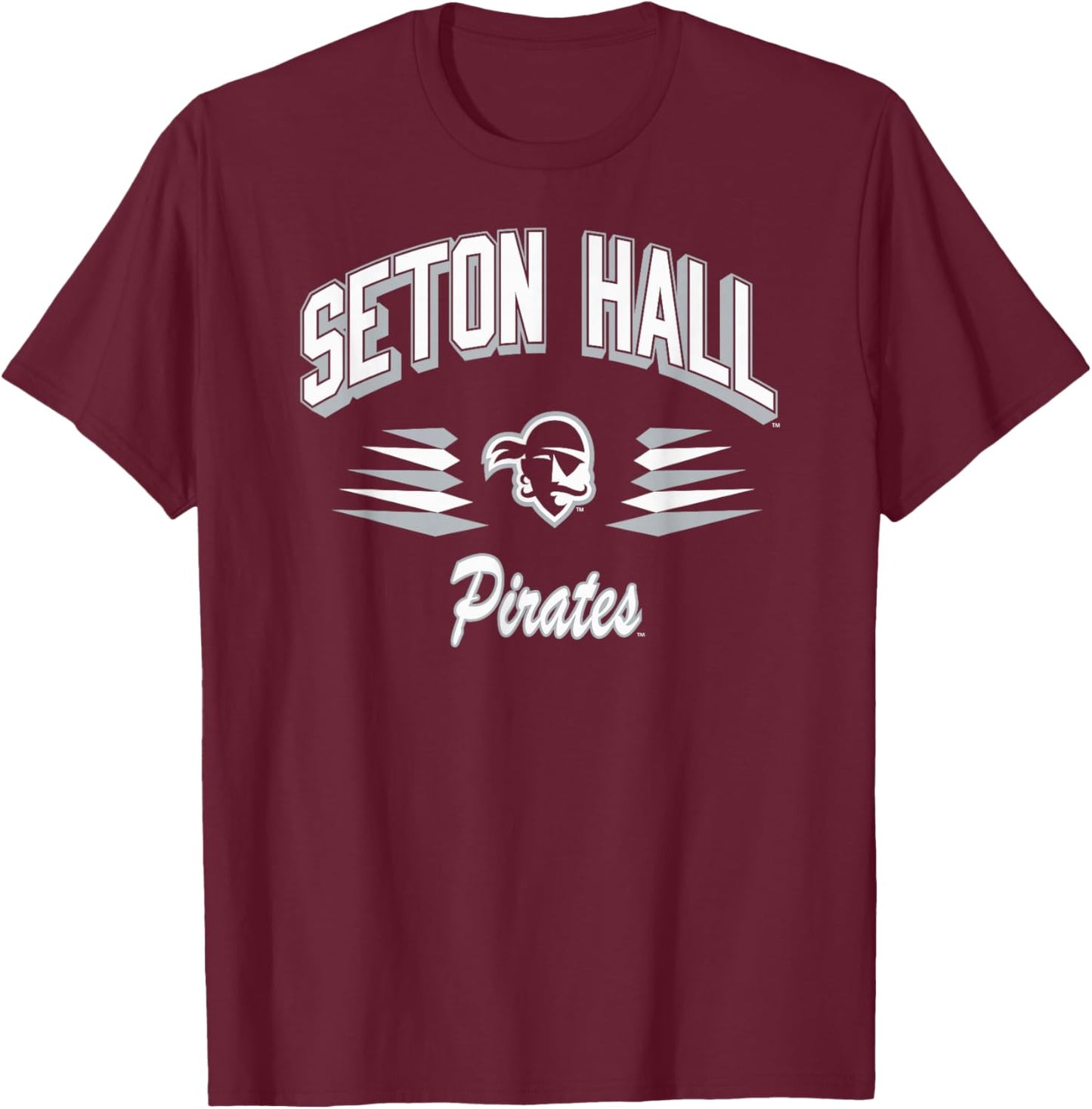 Seton Hall Pirates Retro Diamond Royal Officially Licensed T-Shirt - T-Shirt | Maroon