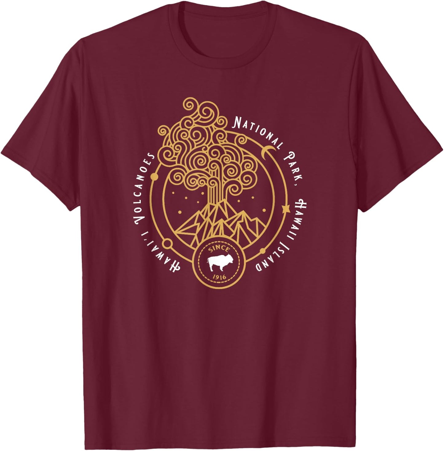 Hawaii Volcanoes National Park Kilauea Mauna Loa Souvenirs T-Shirt - T-Shirt | Maroon