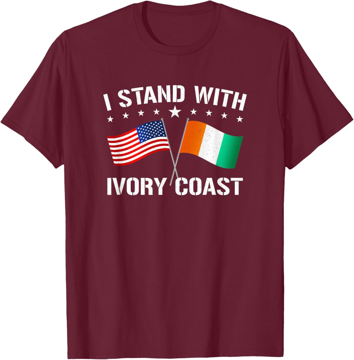 Ivory Coast T-Shirt - T-Shirt | Maroon