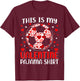 This Is My Valentine Soccer Pajama Cute Valentines Day T-Shirt - T-Shirt | Maroon