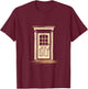 Vintage Front Door Architecture T-Shirt - T-Shirt | Maroon