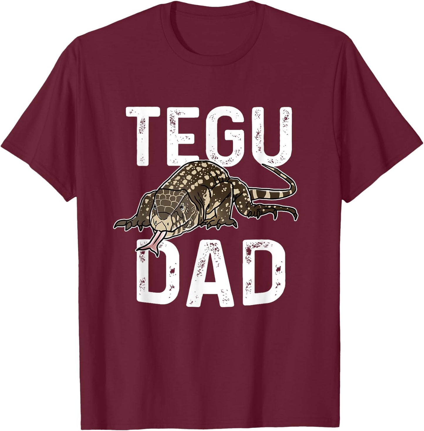 Funny Argentine Black and White Tegu Dad Gift Giant Lizard T-Shirt - T-Shirt | Maroon
