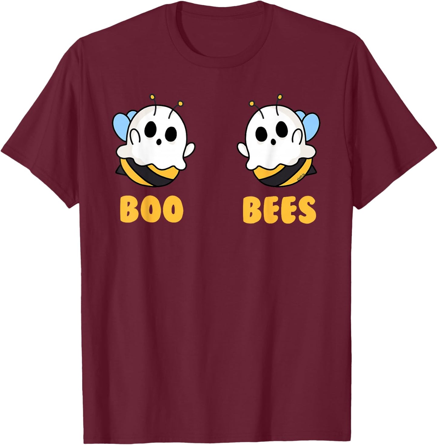 Boo Bees Women Funny Halloween Matching Ghost Costume T-Shirt - T-Shirt | Maroon