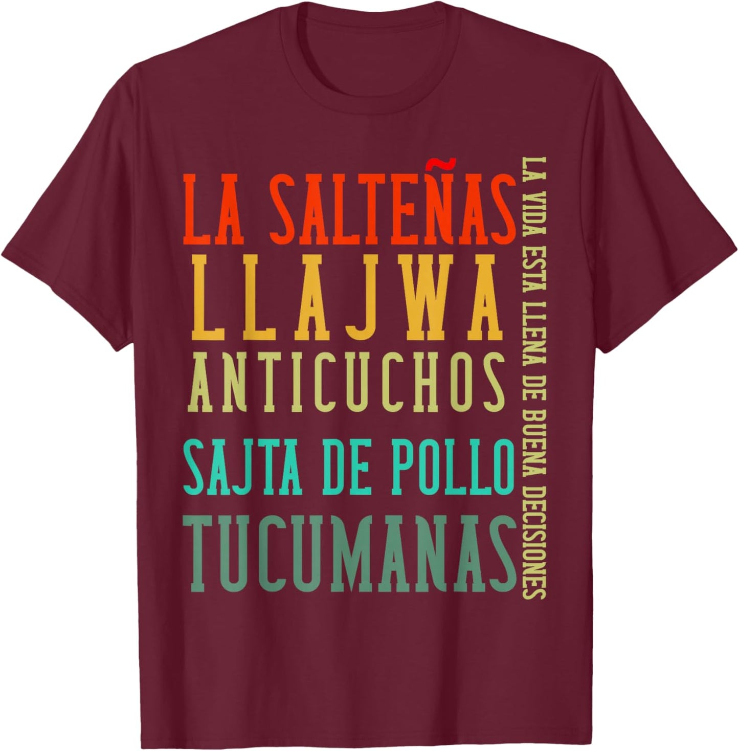 Bolivia Flag Camiseta Men Women Bolivian Food Hombre Mujer T-Shirt - T-Shirt | Maroon