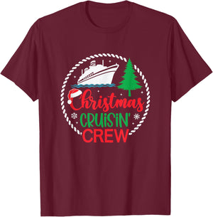Christmas Cruise Squad Family Vacation Matching Family Funny T-Shirt - T-Shirt | Maroon