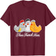 Three French Hens 12 Days Christmas Song Funny T-Shirt - T-Shirt | Maroon