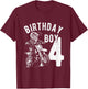 Kids 4 years old kid - Birthday boy - Dirt bike - Motorcycle T-Shirt - T-Shirt | Maroon