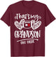 That's My Grandson out There Number 8 Football Mom & Dad T-Shirt - T-Shirt | Maroon