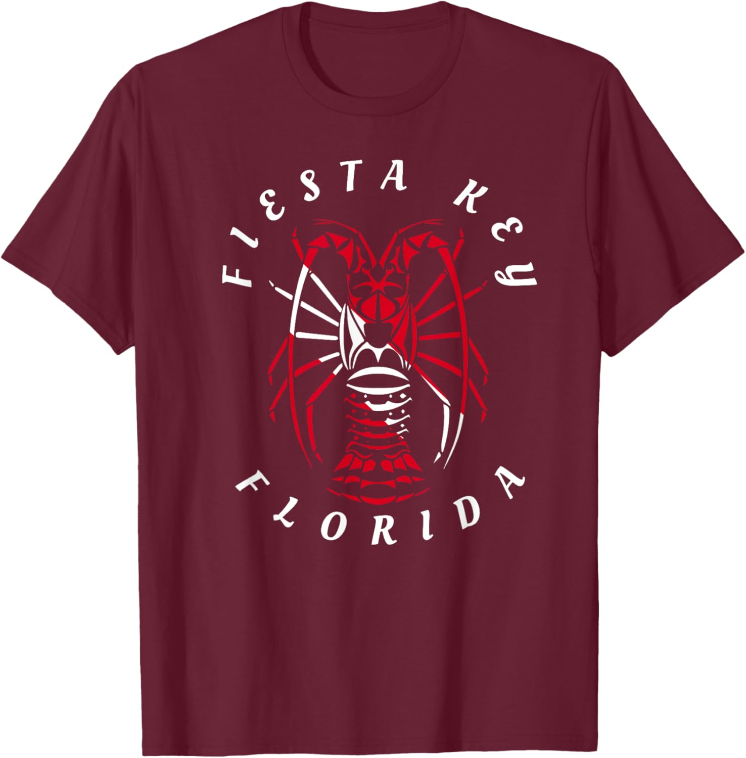 Fiesta Key Florida Keys Spiny Lobster Lobstering Diving T-Shirt - T-Shirt | Maroon