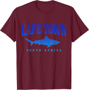 Cape Town South Africa Great White Shark Cage Diving Vintage T-Shirt - T-Shirt | Maroon