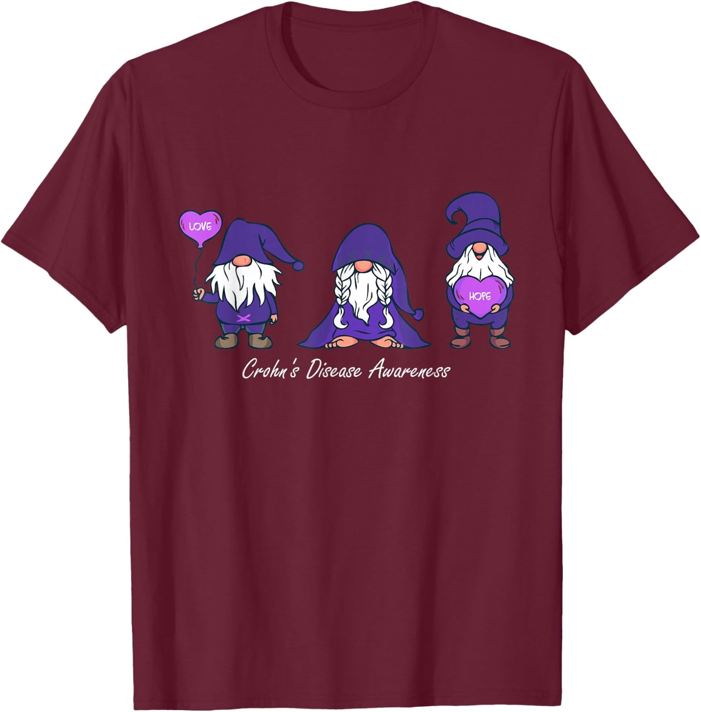 Crohn Awareness Disease - Awareness Fight Against Crohn T-Shirt - T-Shirt | Maroon
