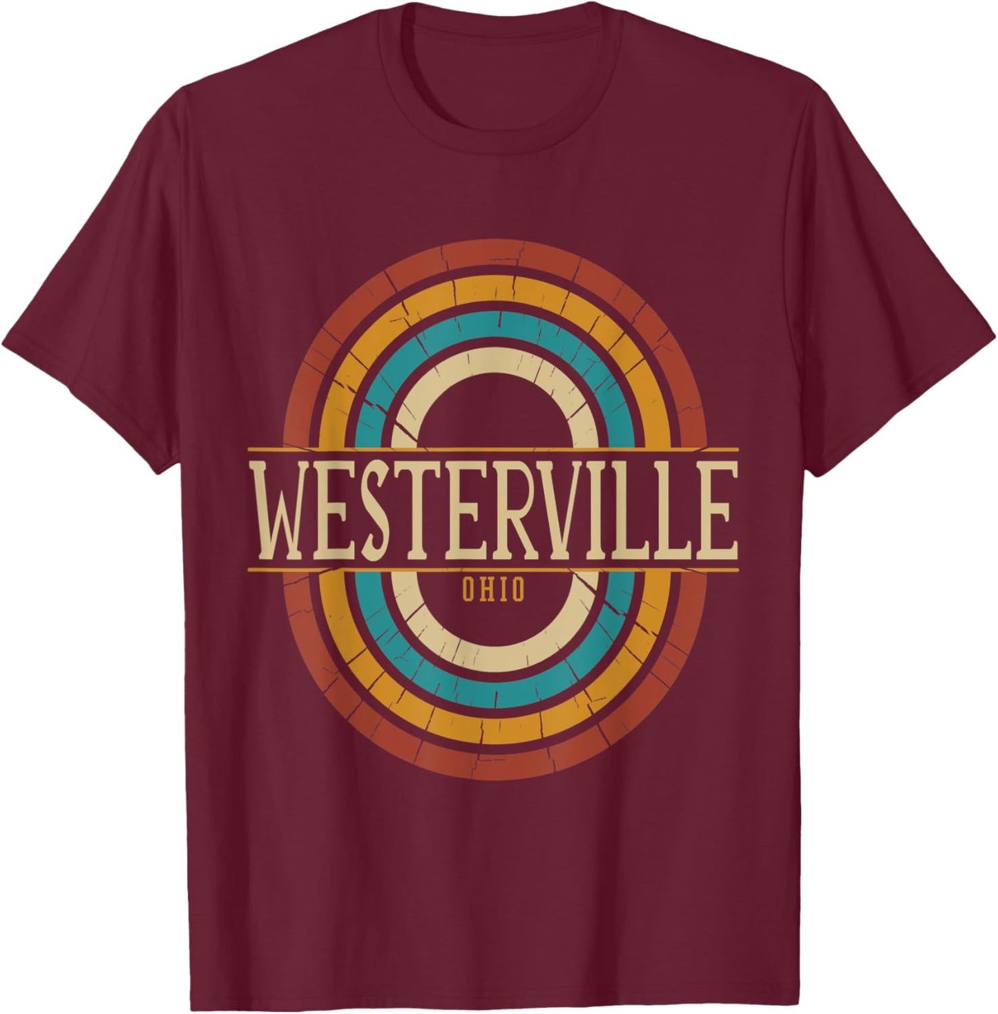 Vintage Retro Westerville Ohio OH Souvenirs T-Shirt - T-Shirt | Maroon